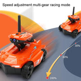 720p Hd Camera Rc Car with Real-time Surveillance and Remote Control - Tank Design - Orange