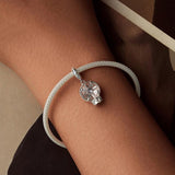 925 Sterling Silver Snowflake Crystal Ball Pendant