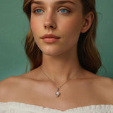 925 Sterling Silver Snowflake Crystal Ball Pendant