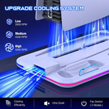 Multi-Functional Cooling Base For Ps5 / Psvr2 Controller With Rgb Lights - White
