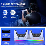Multi-Functional Cooling Base For Ps5 / Psvr2 Controller With Rgb Lights - White