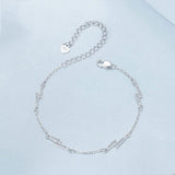 925 Sterling Silver Platinum Plated Lightning Bracelet In