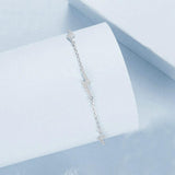 925 Sterling Silver Platinum Plated Lightning Bracelet In