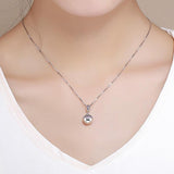 925 Sterling Silver Zircon Pendant With Parts - Scc689