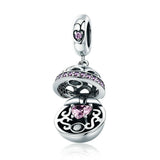 925 Sterling Silver Zircon Pendant With Parts - Scc689