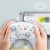 Cat Shaped Wireless Tooth Handle for Nintendo Switch - Blue