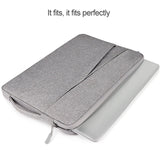 13.3 Inch Polyester Laptop Liner Bag with Small Bag - Ideal for Notebooks - Hemp Grey