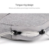 13.3 Inch Polyester Laptop Liner Bag with Small Bag - Ideal for Notebooks - Hemp Grey