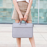 13.3 Inch Waterproof Laptop Handbag with Shock-absorbing Capacity - Grey