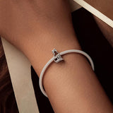 925 Sterling Silver Hollow Cat Beads Cute Animal Accessory