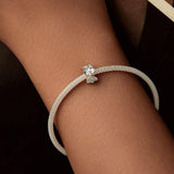 925 Sterling Silver Platinum Butterfly Orchid Flower Beads