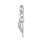 925 Sterling Silver Romantic Tulip Beaded Pendant In