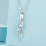 925 Sterling Silver Romantic Tulip Beaded Pendant In