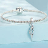 925 Sterling Silver Romantic Tulip Beaded Pendant In