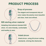 925 Sterling Silver Platinum Plated Leaf Safety Chain Bracelet