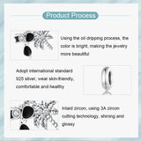 925 Sterling Silver Coconut Tree Camera Pendant Bracelet