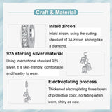 925 Sterling Silver Platinum Plated Lily Of The Valley Bracelet Pendant