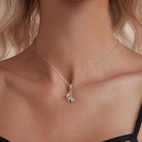 925 Sterling Silver Platinum Plated Lily Of The Valley Bracelet Pendant