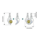 925 Sterling Silver Detachable Sun Moon Heart Pendant