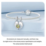 925 Sterling Silver Detachable Sun Moon Heart Pendant