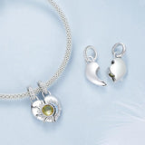925 Sterling Silver Detachable Sun Moon Heart Pendant