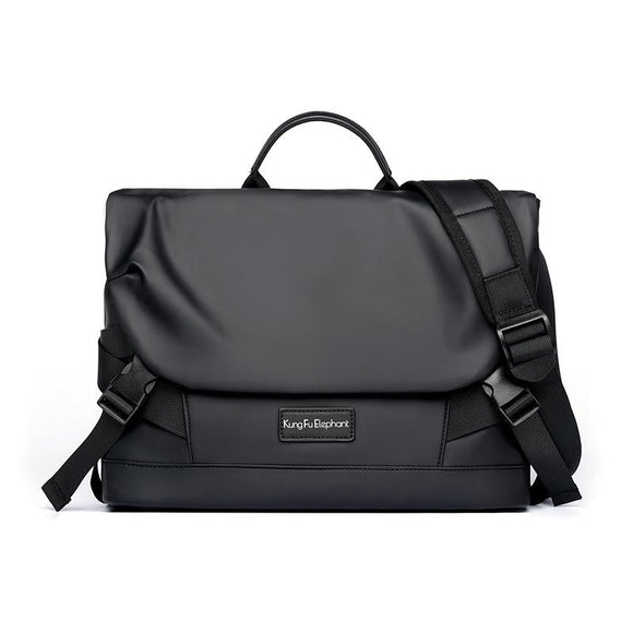 Waterproof Oxford Messenger Bag For Men - Black