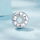 925 Sterling Silver Wave Shell Silicone Bracelet Beads