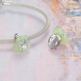 925 Sterling Silver Flower Pearl Silicone Spacer Beads For Jewelry