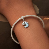 925 Sterling Silver Platinum Plated Chameleon Pendant