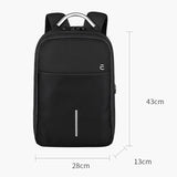 13-15.6 Inch Anti-theft Laptop Backpack in Mysterious Black