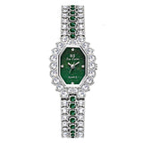 Sparkling Full Diamond Women Watch - Niche Glitter - Golden Green