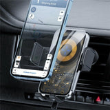 15w Fast Car Vent Wireless Charger with Intelligent Induction - Tarnish