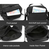Outdoor Sport Messenger Bag Street Casual Design - Black
