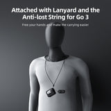 Amagisn Silicone Body Cover for Insta360 Go 3 with Lanyard - Black