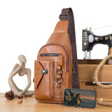 Large Capacity Waterproof Chest Bag With Phone Holder - Black