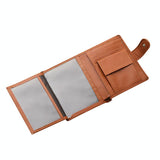 Men Vertical Coin Purse With Buckle And Zipper Card Holder And Driver License Protector - Black