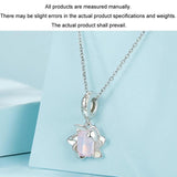 925 Sterling Silver Platinum Plated 3D Lotus Pendant