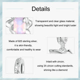 925 Sterling Silver Platinum Plated 3D Lotus Pendant