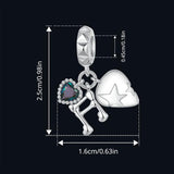 925 Sterling Silver Platinum Note Beaded Pendant