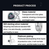 925 Sterling Silver Platinum Note Beaded Pendant