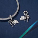 925 Sterling Silver Platinum Note Beaded Pendant