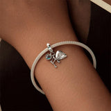 925 Sterling Silver Platinum Note Beaded Pendant