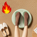 Adjustable 5V Usb Foot Massager Warmer 3 Temp & Vibration Levels - Beige Gray