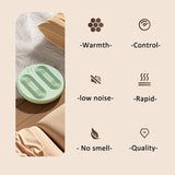 Adjustable 5V Usb Foot Massager Warmer 3 Temp & Vibration Levels - Beige Gray