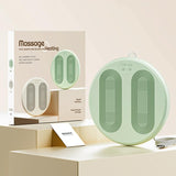 Adjustable 5V Usb Foot Massager Warmer 3 Temp & Vibration Levels - Beige Gray