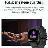 2.01 Inch Bluetooth Call Smart Watch Support Heart Rate / Blood Oxygen - Black