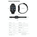 1.83 Inch Bt5.2 Smart Sport Watch Support Sleep / Heart Rate / Blood Oxygen / Temperature / Heart Sugar / Blood Pressure Health Monitor - Black