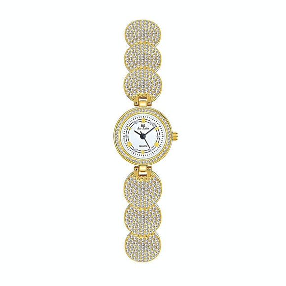 Diamond-inlaid Women Chain Watch - Elegant Accessory - Gold
