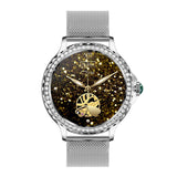 1.3 Inch Ip68 Waterproof Colour Screen Smart Watch Support Heart Rate / Blood Pressure / Blood Oxygen Monitoring - Gold
