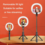 Wireless Led Double Fill Light Selfie Stick with Tripod for Live Streaming
